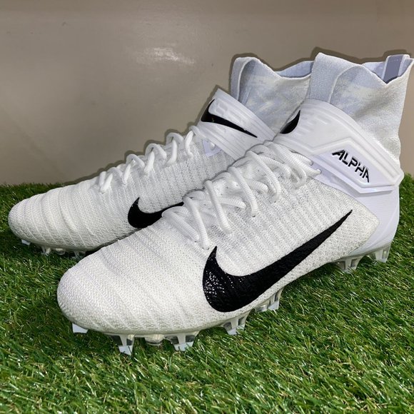 Nike Alpha Menace Elite 2 Flyknit White Football Cleats Men Size AO3374-101